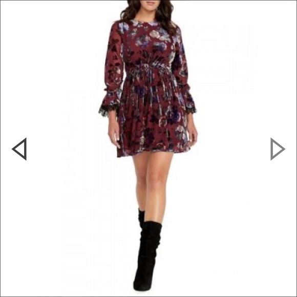 Buffalo David Bitton Dresses & Skirts - BuffaloDavidBitton Moulin Floral Velvet Mini Dress